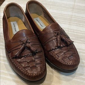David Taylor “Kennedy” Brown Leather Tassel Loafer size 10D